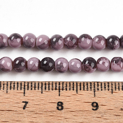 Baking Paint Glass Beads Strands DGLA-N003-4mm-C09-1