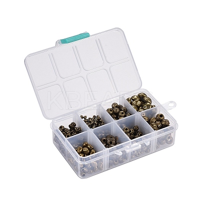 Tibetan Style Alloy Spacer Beads TIBEB-JP0001-02AB-1