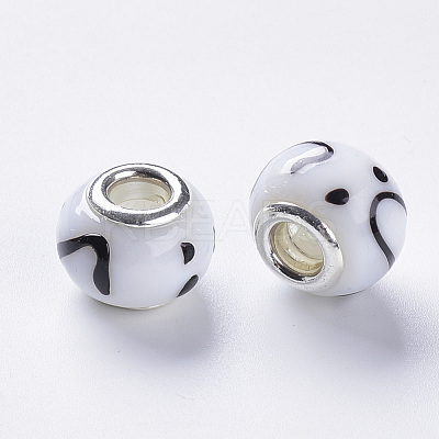 Handmade Lampwork European Beads LAMP-S193-008B-1