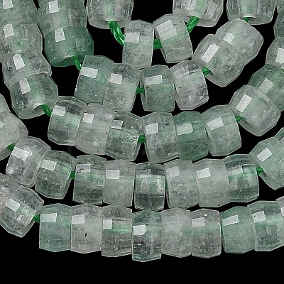 Natural Green Strawberry Quartz Heishi Beads Strands G-A299-A06-01-1