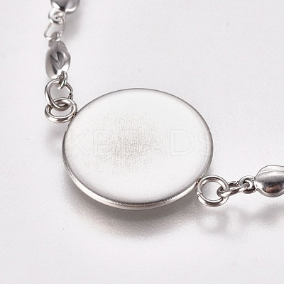 Tarnish Resistant Valentine's Day 304 Stainless Steel Bracelet Making STAS-L248-007P-1