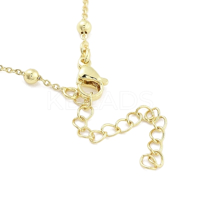 Brass Pendants Necklace NJEW-B101-02G-01-1