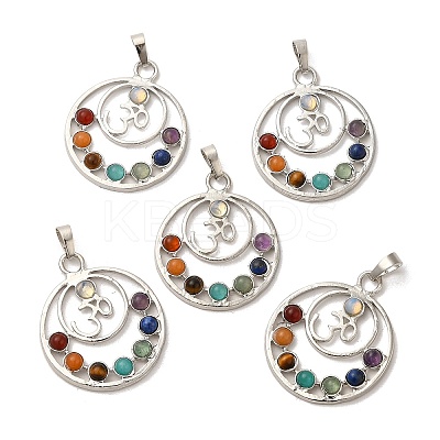 Chakra Natural Gemstone Pendants G-H307-02P-1
