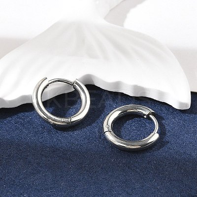 Tarnish Resistant 201 Stainless Steel Hoop Earrings LS-X-MAK-R021-15mm-1