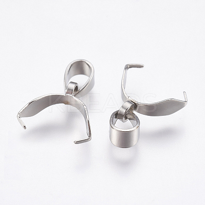 Non-Tarnish 201 Stainless Steel Pinch Bails X-STAS-G174-12P-1