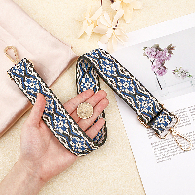 Adjustable Jacquard Weave Nylon Wide Bag Strap FIND-WH0133-16C-1