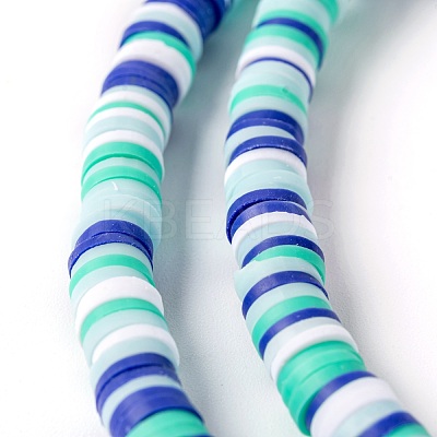 Handmade Polymer Clay Beads Strands CLAY-R089-6mm-T02B-14-1