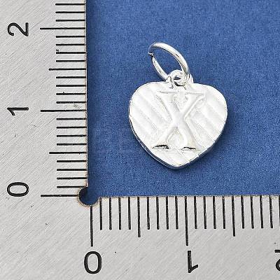 925 Sterling Silver Heart with Capital Letter Charms STER-S009-13X-S-1