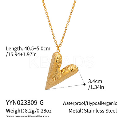 Sweet Design 304 Stainless Steel Heart Pendant Necklaces DY4160-3-1