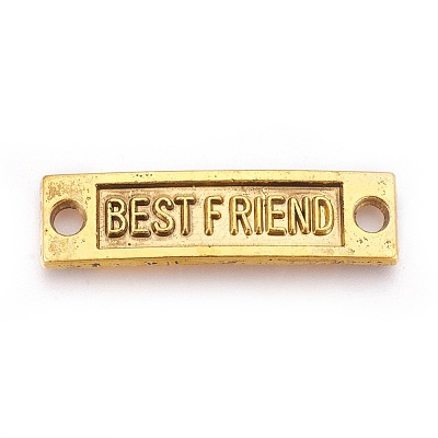 Tibetan Style Links connectors for Friendship TIBE-4270-AG-FF-1
