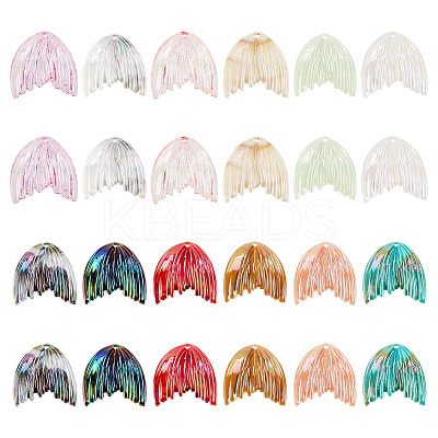 24Pcs 12 Colors Grandient Color Resin Pendants RESI-OC0001-55-1