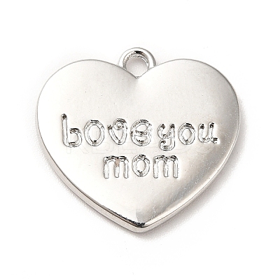 Mother's Day Rack Plating Alloy Pendants PALLOY-K256-23P-1