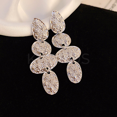 Silver Needle Silver Earrings Fashion Metal Earrings Simple Design Earrings TV7290-3-1
