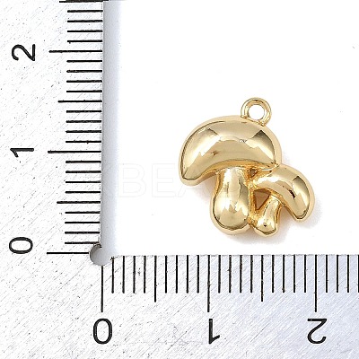 Brass Micro Pave Clear Cubic Zirconia Charms KK-G545-21G-1