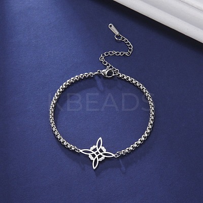 Witch Knot 304 Stainless Steel Link Bracelets FS-WG5CE25-01-1