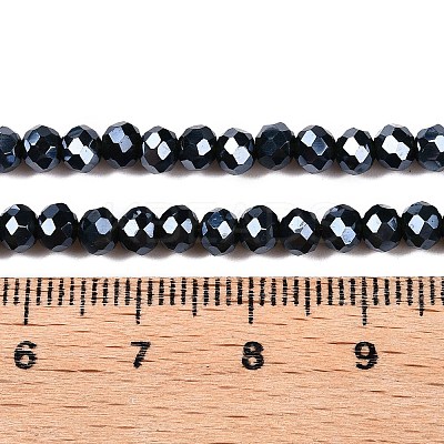 Electroplate Glass Beads Strands EGLA-A034-P4mm-A29-1