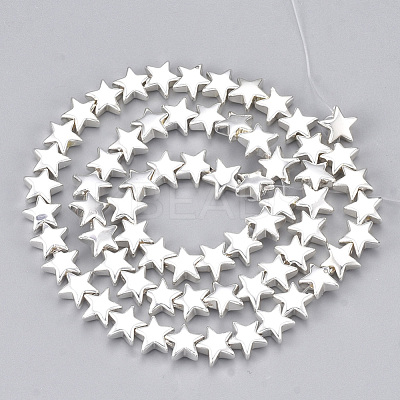 Electroplate Non-magnetic Synthetic Hematite Beads Strands G-T061-182S-1