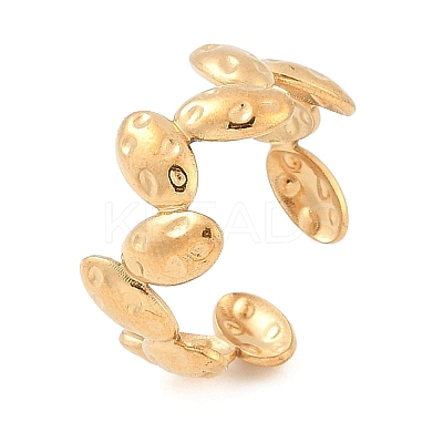 304 Stainless Steel Open Cuff Rings for Women LS-RJEW-A056-02G-1
