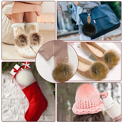 Faux Fox Fur Soft Pompom Ball DIY-WH20002-620A-02-1