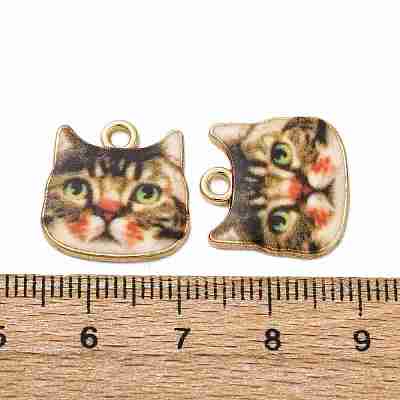 Alloy Enamel Pendants ENAM-V002-04G-04-1