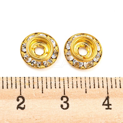 Brass Crystal Rhinestone Beads RB-F035-06A-G-1
