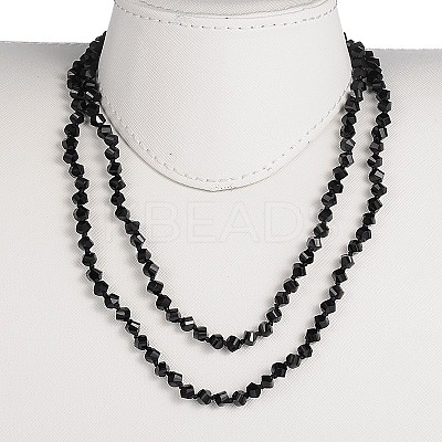Twist Glass Beaded Necklaces NJEW-PH00661-1