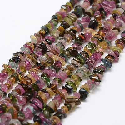 Natural Multicolor Tourmaline Beads Strands X-G-F328-37-1