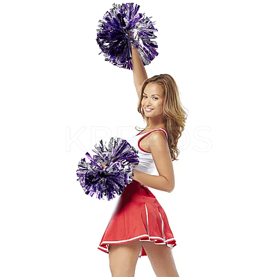 Plastic Cheerleading Pom Poms Cheerleading Hand Flowers AJEW-WH20010-90B-1