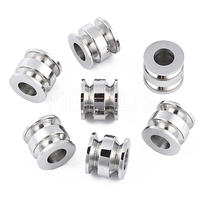 Non-Tarnish 316 Surgical Stainless Steel European Beads STAS-N097-067P-1