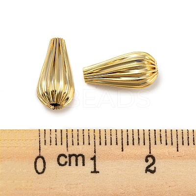 Rack Plating Eco-friendly Brass Beads KK-M257-14G-1
