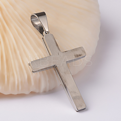 Tarnish Resistant 304 Stainless Steel Cross Big Pendants STAS-I043-04-1