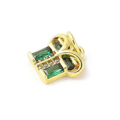Brass Micro Pave Cubic Zirconia Pendants KK-Z101-02G-01-1