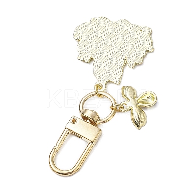 Rabbit Bees Alloy Enamel Pendant Decorations HJEW-JM02701-01-1