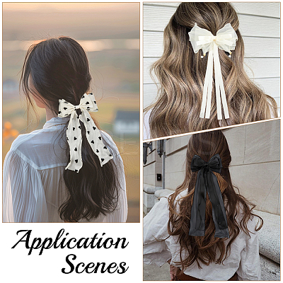 5Pcs 5 Colors Cloth Bowknot Hair Barrettes PHAR-SP0001-15-1