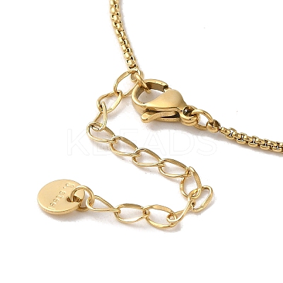 PVD Vacuum Plating 304 Stainless Steel Box Chain Necklaces NJEW-C045-04G-1