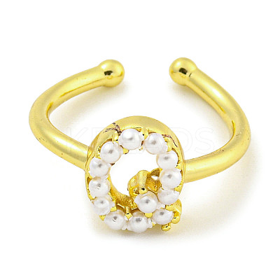 Rack Plating Brass Open Cuff Rings for Women RJEW-F162-01G-Q-1