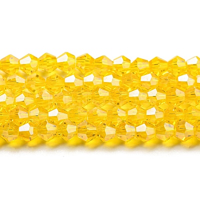 Transparent Electroplate Glass Beads Strands LS-EGLA-A039-T4mm-A22-1