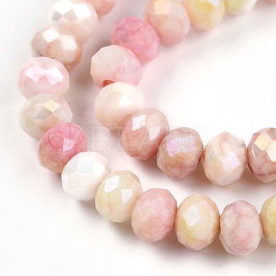 Ombre Effect Dyed Glass Beads Strands GLAA-C023-02-A03-1