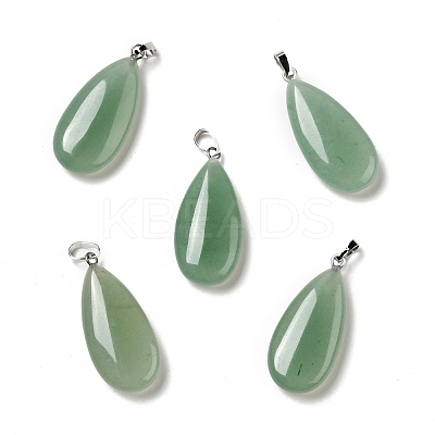 Natural Green Aventurine Pendants G-P474-01P-13-1