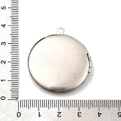 Rack Plating Brass Locket Pendants KK-M263-03P-1