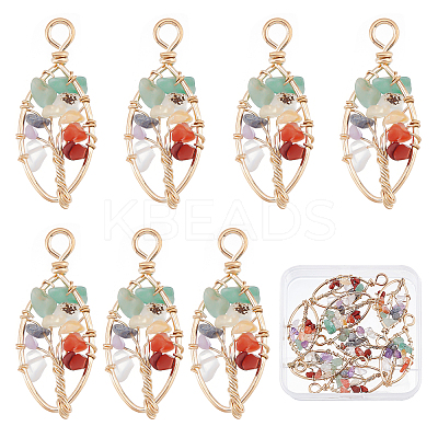 Natural Gemstone Pendants G-SC0001-92-1