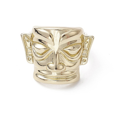 Rack Plating Brass Open Cuff Rings RJEW-K257-52G-1
