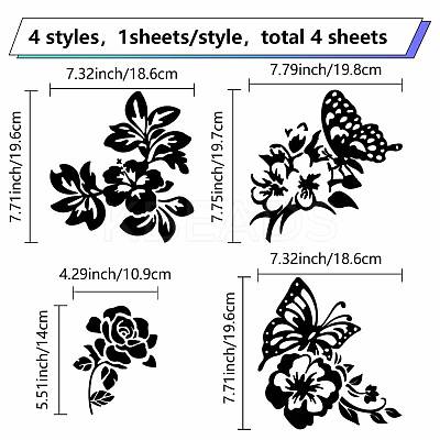 4Pcs 4 Styles PET Waterproof Self-adhesive Car Stickers DIY-WH0308-225A-097-1