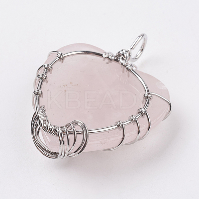 Natura Rose Quartz Pendants G-L480-05D-1