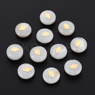 Natural Freshwater Shell Beads SHEL-N003-22-07-1