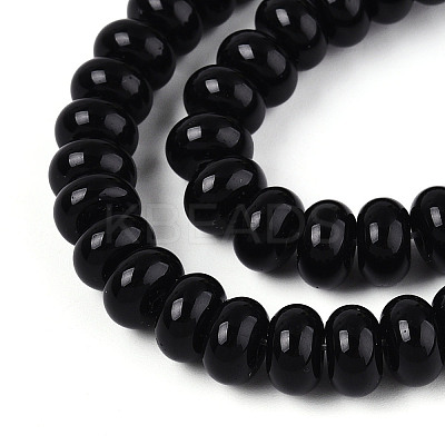 Opaque Solid Color Glass Beads Strands GLAA-ZX008-8mm-18F-1