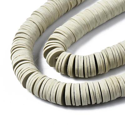 Flat Round Handmade Polymer Clay Beads CLAY-R067-12mm-02-1