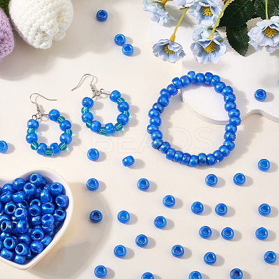 800Pcs Plastic Pearlized Beads KY-SP0001-53F-1