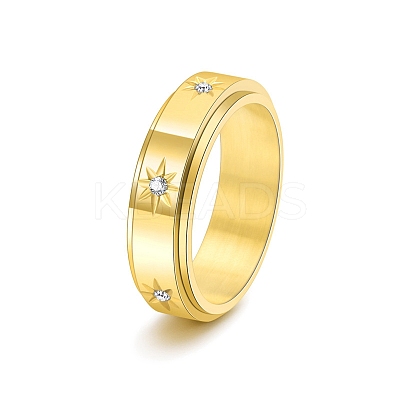 Rotatable Stainless Steel Finger Ring PW-WGC6D1D-26-1