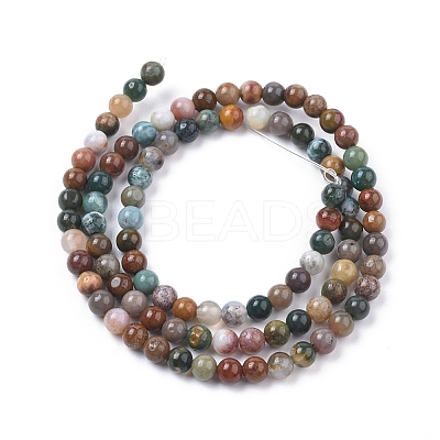 Natural Ocean Jasper Beads Strands X-G-F668-26-4mm-1